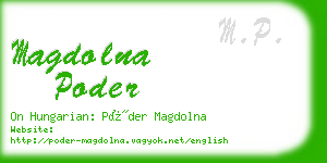 magdolna poder business card